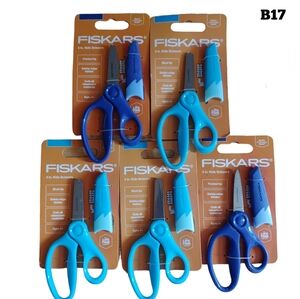 5 Pair Fiskar's Scissors Children 4+ Blunt Tip Safety Edge Blades Classr…